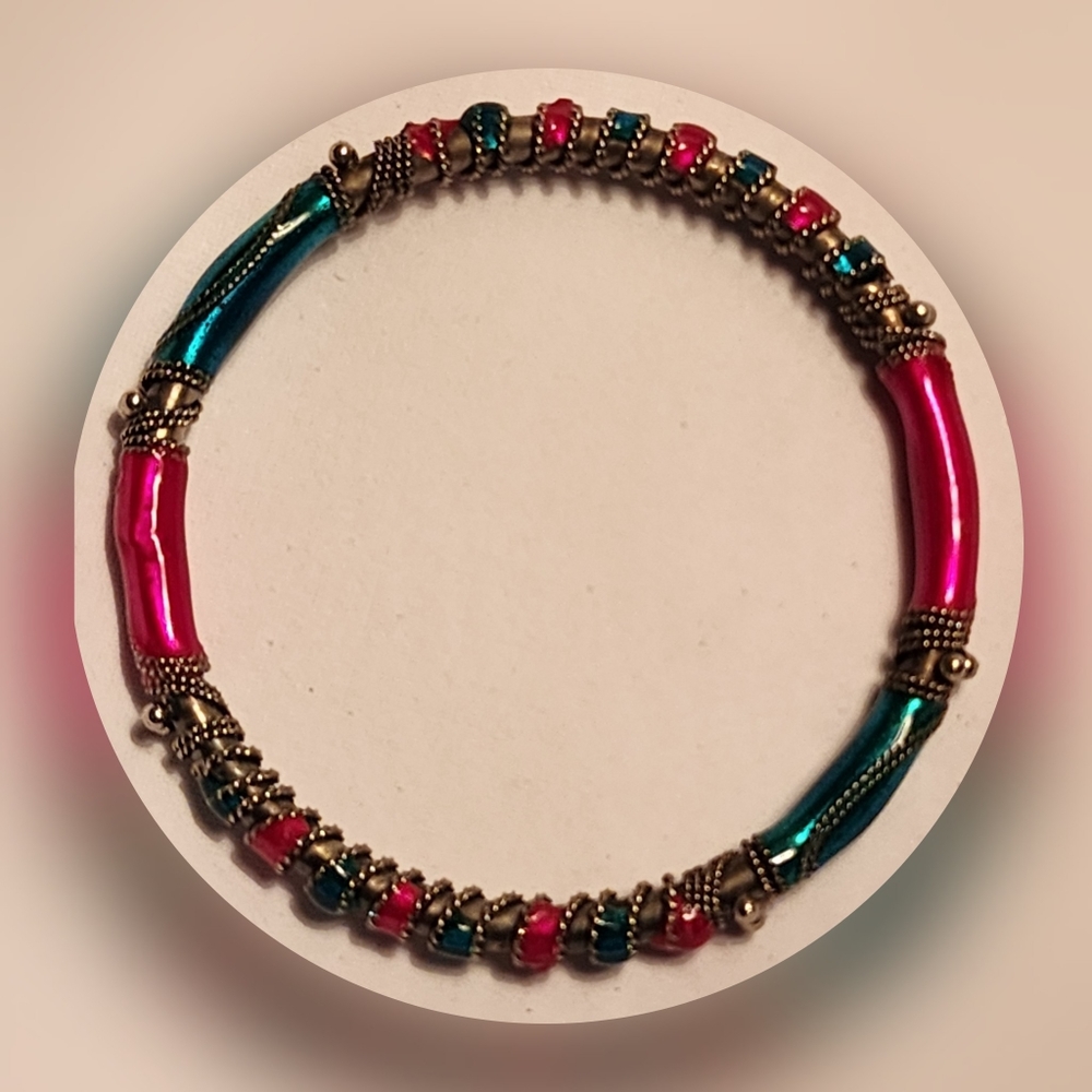Enamel Vintage Bangle Bracelet